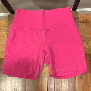 lululemon athletica Bright Pink High-Rise Bike Shorts